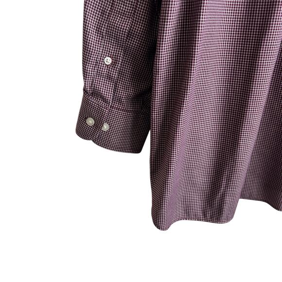 Daniel Cremieux Men Shirt XL Maroon Check Button Up Casual Preppy Office Travel - Picture 6 of 11